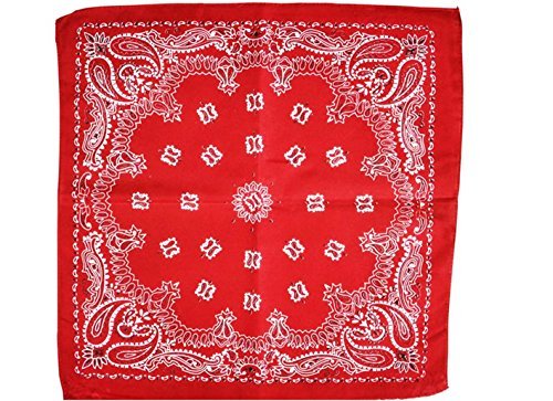 RED Cowboy Western Bandana - 12 Pack