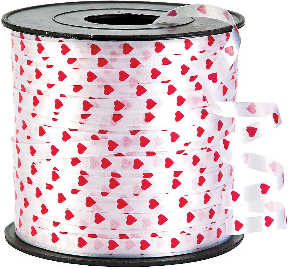 Red Hearts Curling Ribbon - For Valentines Day Gift Wrapping