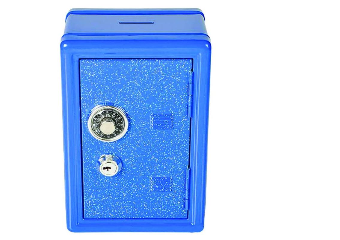 Kids Glitter Safe Bank - Mini Locker with Glitter