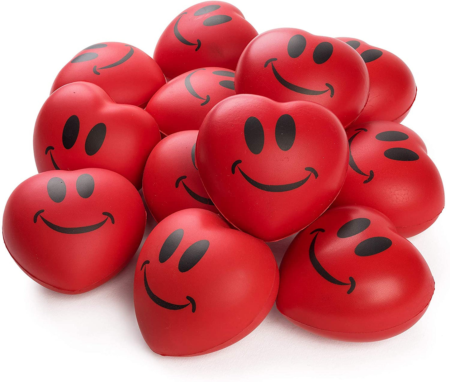 Red Heart Stress Balls - Valentines Day Red Hearts - 12 pack